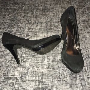 Alfani black suede heels